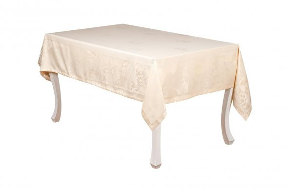 Finezza Raya Lüx Jakar Bambu Kumaş Bej Masa Örtüsü  Dikdörtgen 160x320 cm - 1100 - 4