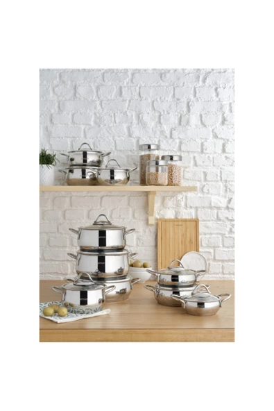 EMSAN CEMRE 8 PARÇA TENCERE SETİ - 5