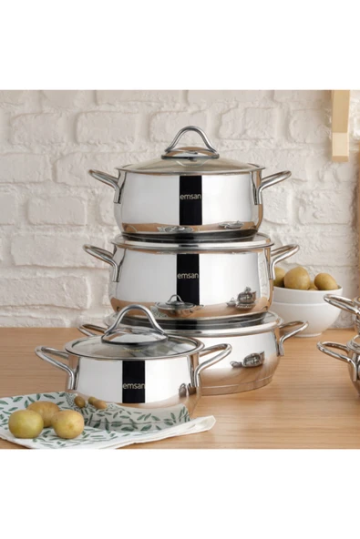 EMSAN CEMRE 8 PARÇA TENCERE SETİ