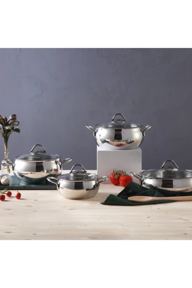 EMSAN CEMRE 8 PARÇA TENCERE SETİ - 3