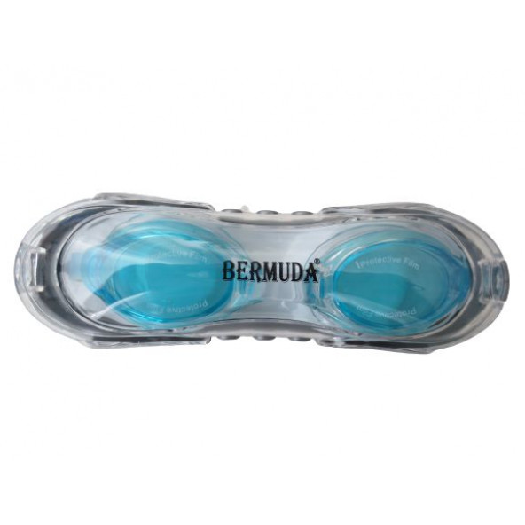Bermuda Nabaiji Gözlük Burun ve Lastik Ayarlı Yüzücü Gözlüğü Mavi