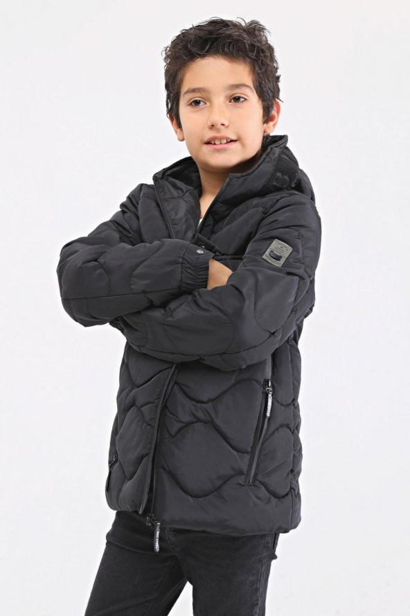 Benittokids Erkek Çocuk Mont Siyah 51230S - 2