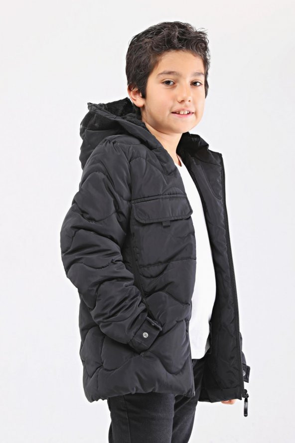 Benittokids Erkek Çocuk Mont Siyah 51230S - 4
