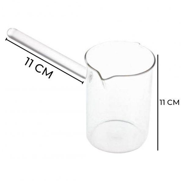 Borosilikat Cam Cezve Ateşe Dayanıklı 4 Fincanlık Lüks 350 ml - 2