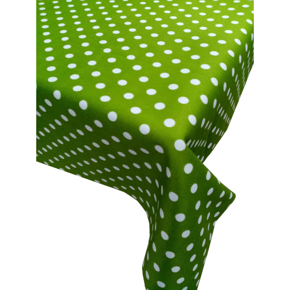 Hayat Home 120X140 Yeşil Puantiyeli Polyester Dertsiz Masa örtüsü