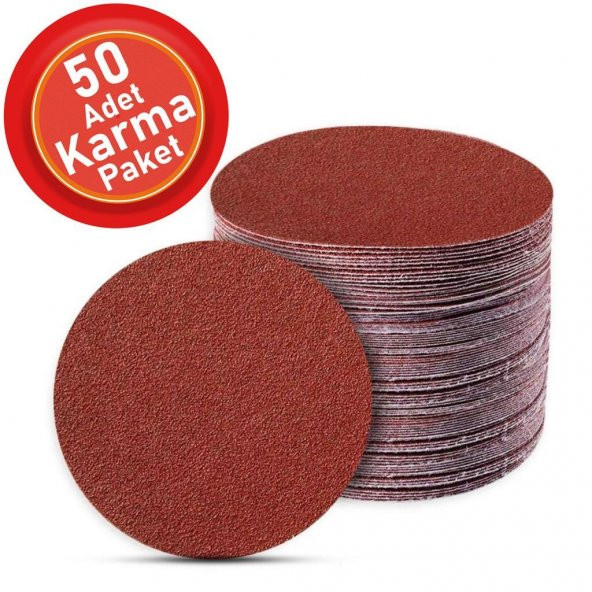 50 Adet Cırt Zımpara Spiral Avuç İçi Taşlama 115 mm Harman Paket