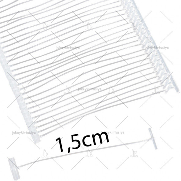 ŞEFFAF Standart 15milimetre /1,5cm Etiketleme KILÇIĞI (1000 adet) ürün görseli 1