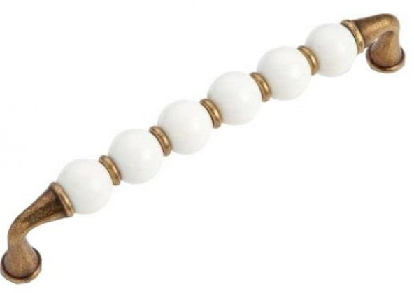 160mm Gerçek Porselen  G-268 Antik Sarı Çekmece Dolap Mobilya Kulpu