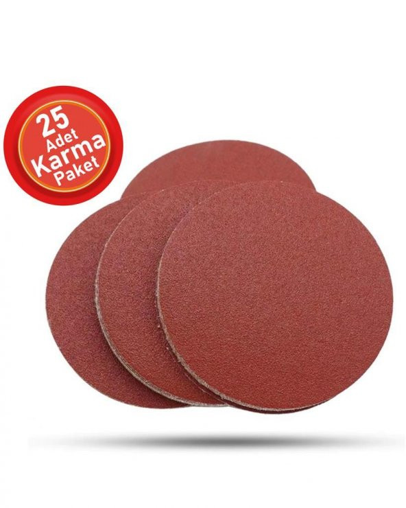 25 Adet Cırt Zımpara Spiral Avuç İçi Taşlama 115 mm Harman Paket