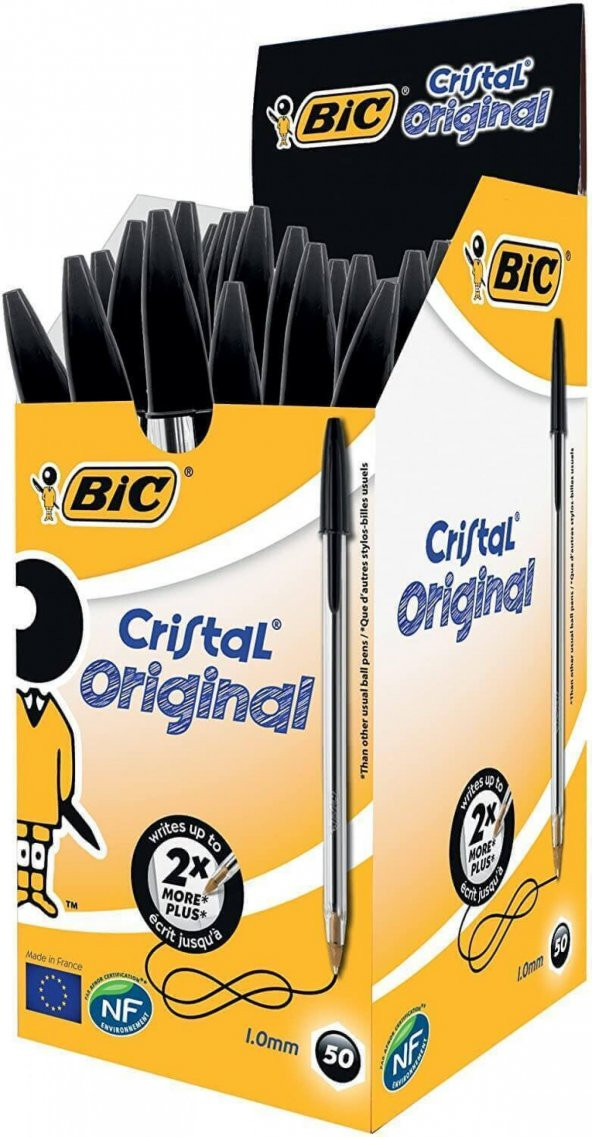 Bic Cristal Medium Tükenmez Kalem Siyah 50'li Kutu/847897