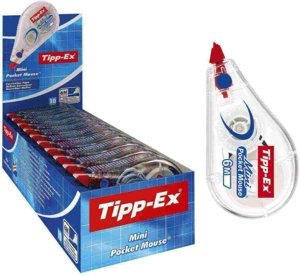 Tipp-Ex Mini Pocket Mouse 6m Şerit Daksil 10'lu Kutu / 932564