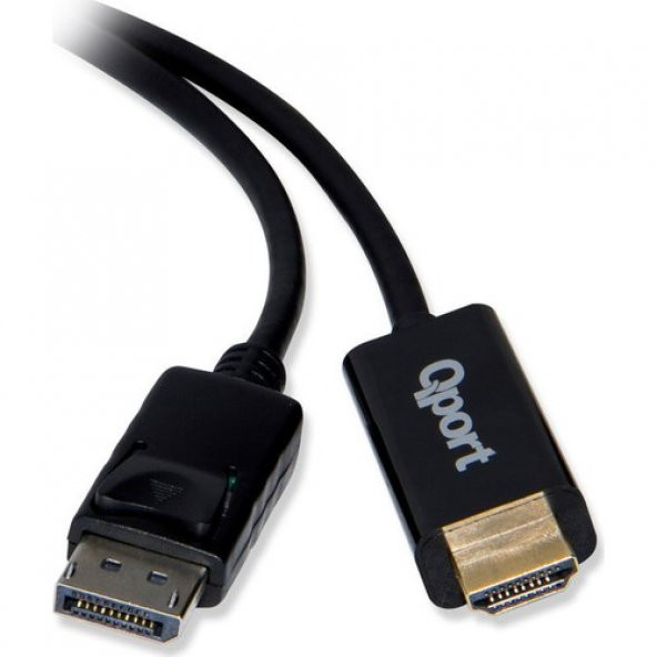 Qport Q-Dph Display Port(M) To HDMI(M) 1.8 Mt Kablo Dönüştürücü