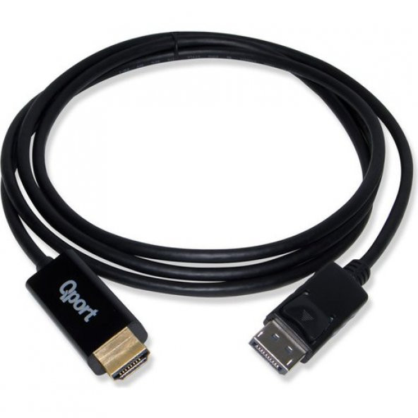 Qport Q-Dph Display Port(M) To HDMI(M) 1.8 Mt Kablo Dönüştürücü - 2