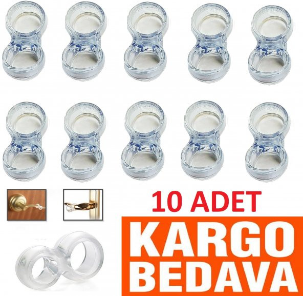 10 ADET KAPI KOL STOPERİ PENCERE KOL STOPERİ KOLU TAMPONU ŞEFFAF
