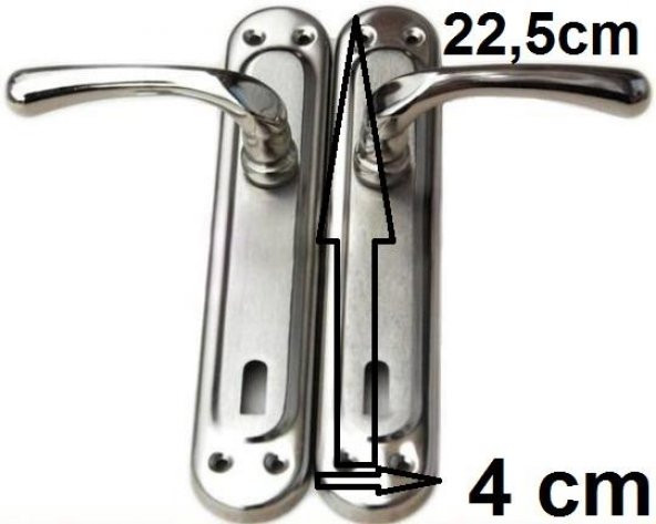 2 Takım-2 Kapılık Oda- İç Kapı Kumru Nikel Saten Kapı Kolu Kulpu + Vida - 2