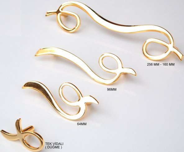 Metax Dima Altın Sarı Kulp Çekmece Dolap Mobilya Kulpu