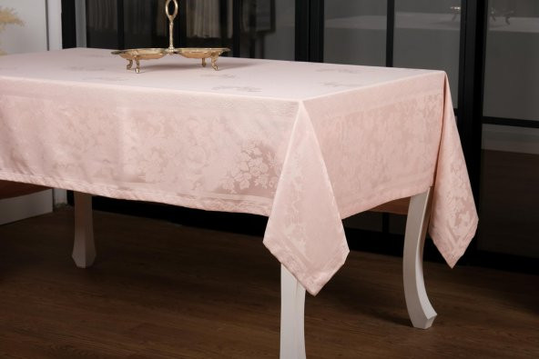 Finezza Raya Lüx Jakar Bambu Kumaş Pudra Masa Örtüsü 160x320 cm - 1103 - Resim 5