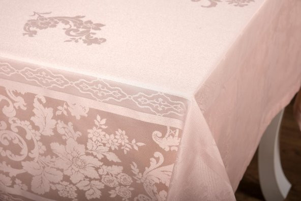 Finezza Raya Lüx Jakar Bambu Kumaş Pudra Masa Örtüsü 160x320 cm - 1103 - Resim 11