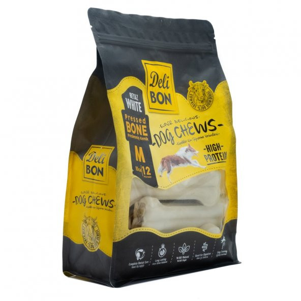 Delibon Pres Köpek Kemiği 15 Cm 12Li Beyaz ürün görseli 1