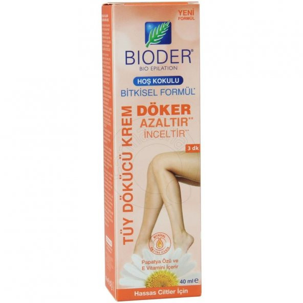 Bioder Hassas Ciltler Için Tüy Dökücü Krem 40 ml