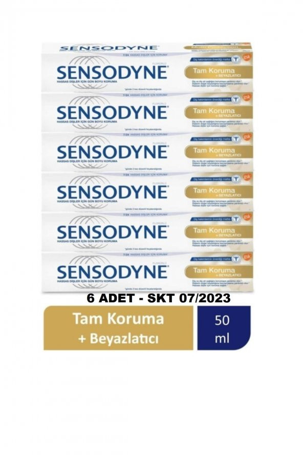 Sensodyne Tam Koruma Ve Beyazlatıcı Hassas Dişler Için 50ml 6 Adet