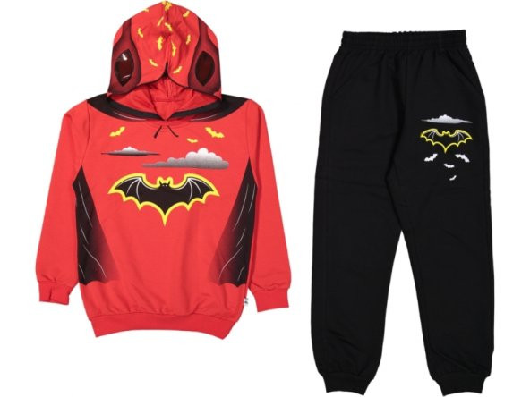Batman erkek çocuk eşofman takımı kostüm 3-10 yaş - 1