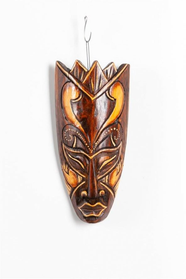 Dekoratif Ağaç Mask 20 cm Duvar Dekoru - 5