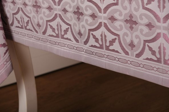 Finezza Sare Lüx Jakar  Kumaş Mor Masa Örtüsü  Dikdörtgen 160x320 cm - 1110 - 5