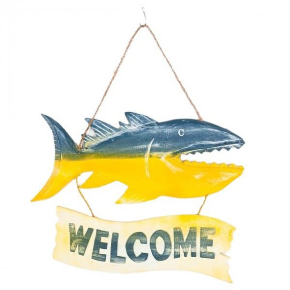 Ahşap Balina Welcome Kapı Yazısı