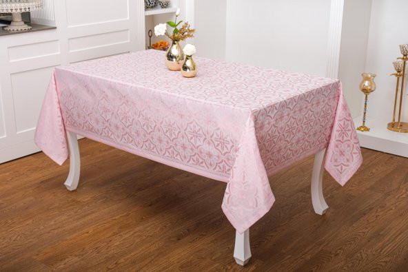 Finezza Sare Lüx Jakar  Kumaş Pudra Masa Örtüsü  Dikdörtgen 160x320 cm - 1111