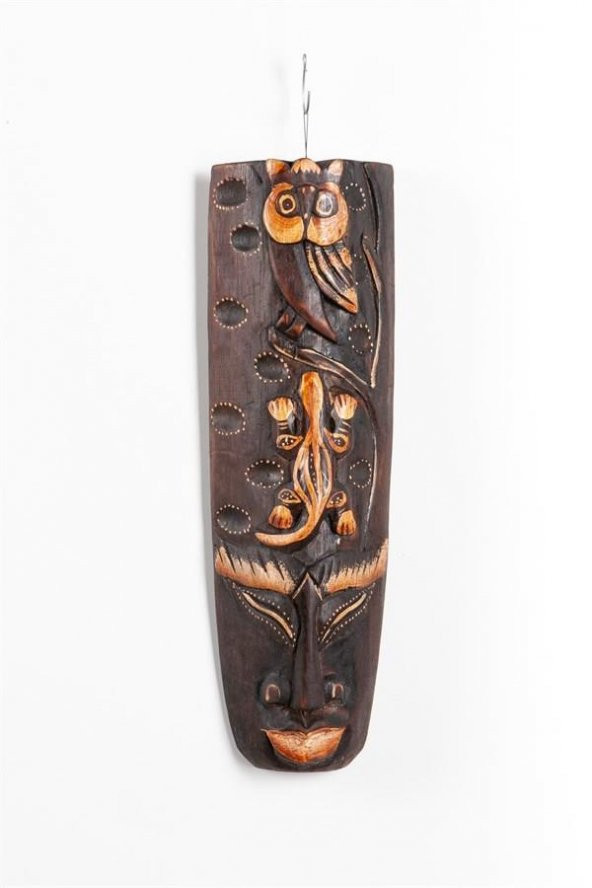 Dekoratif Ağaç Mask 30 cm Duvar Dekoru - 5