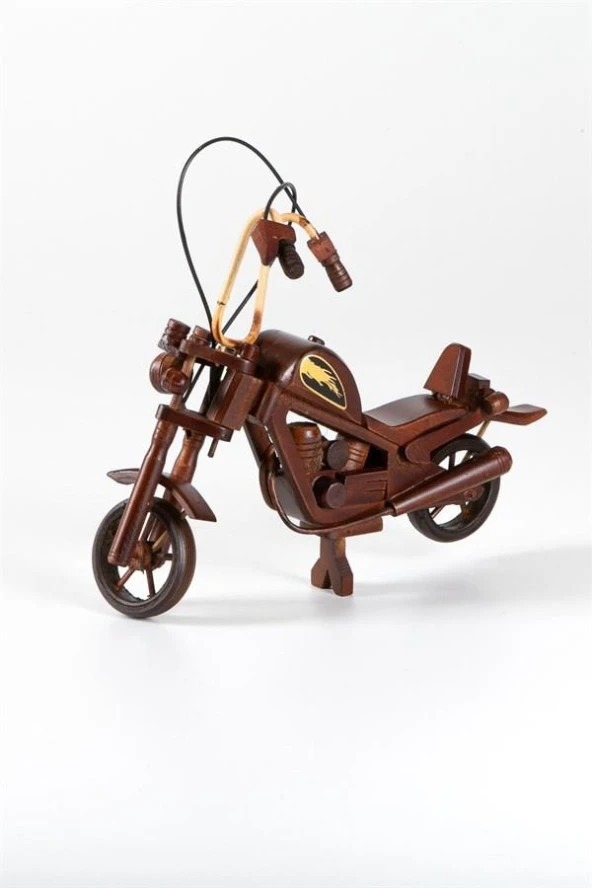 Dekoratif Ahşap Harley Davidson Motosiklet 33 cm - Resim 5