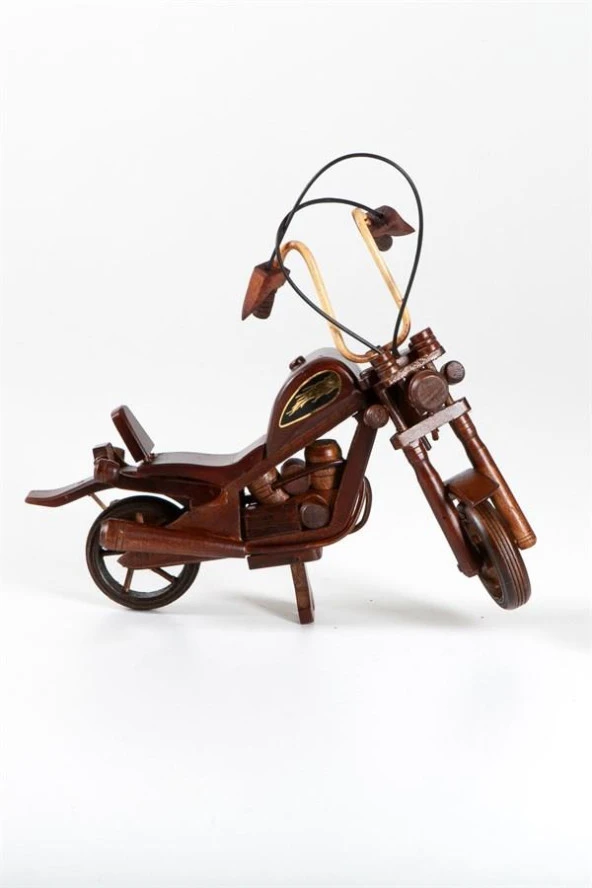 Dekoratif Ahşap Harley Davidson Motosiklet 33 cm - Resim 8
