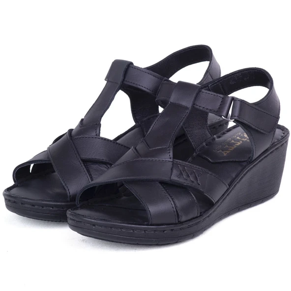 Ghattix 12 Hakiki Deri Yumuşak Kadın Sandalet - 3