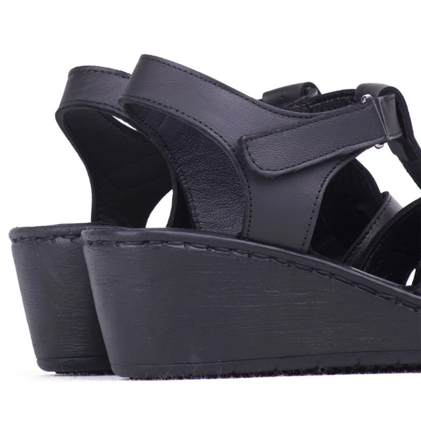 Ghattix 12 Hakiki Deri Yumuşak Kadın Sandalet - 4