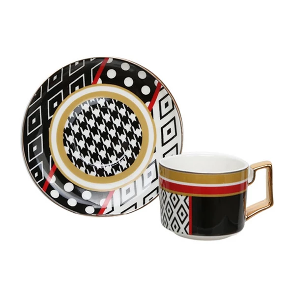 Lucky Art Rowena 6lı Bone Kahve Fincan Seti
