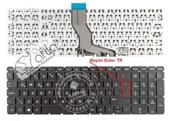 Hp Pavilion 15-BA033NT (Z9B78EA) Notebook Klavyesi / Tuş Takımı -TR Siyah-(ışıklı) - 4