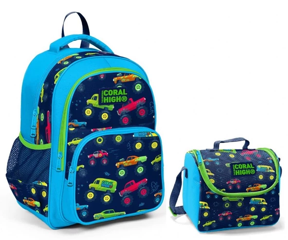 Coral High Off Road İlkokul Sırt Çantası ve Beslenme Çantası - Erkek Çocuk ürün görseli