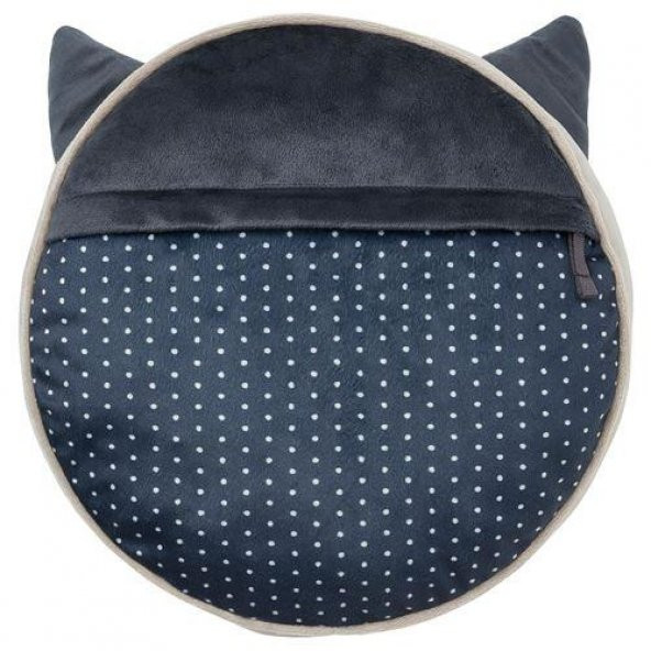 Çocuk Kırlent-Yastık Kedi Figürlü IKEA 8 Cm MeridyenDukkan Bej Renk - 2