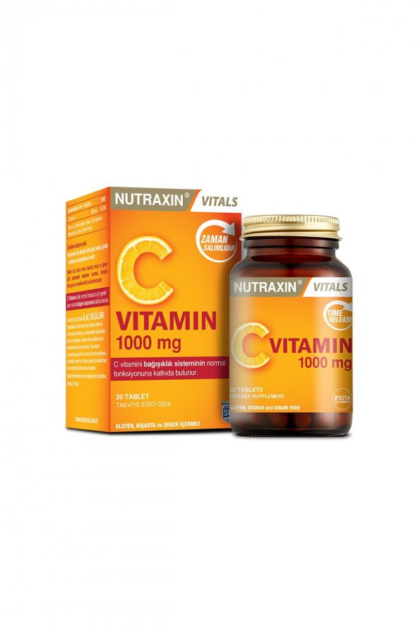 Vitamin C 1000 mg Takviye Edici Gıda 30 Tablet