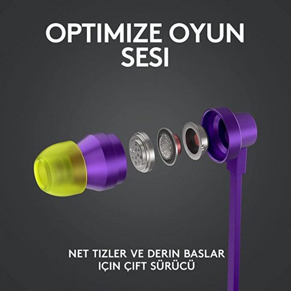 Logitech G333 Mor Mikrofonlu Oyuncu Kulaklığı - 3