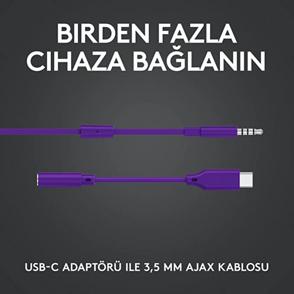 Logitech G333 Mor Mikrofonlu Oyuncu Kulaklığı - 5