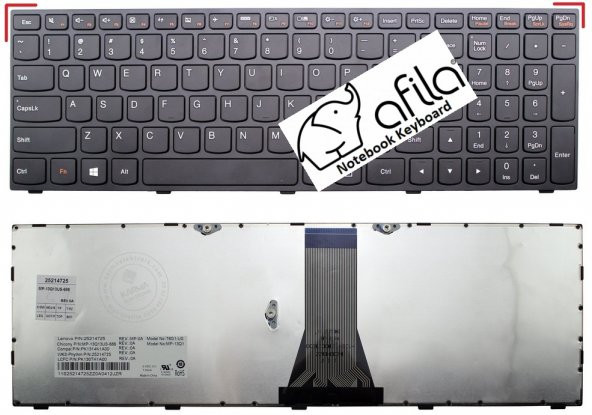 Lenovo G50-70, G5070, Z50-70 Notebook Klavyesi (Siyah TR) - 2