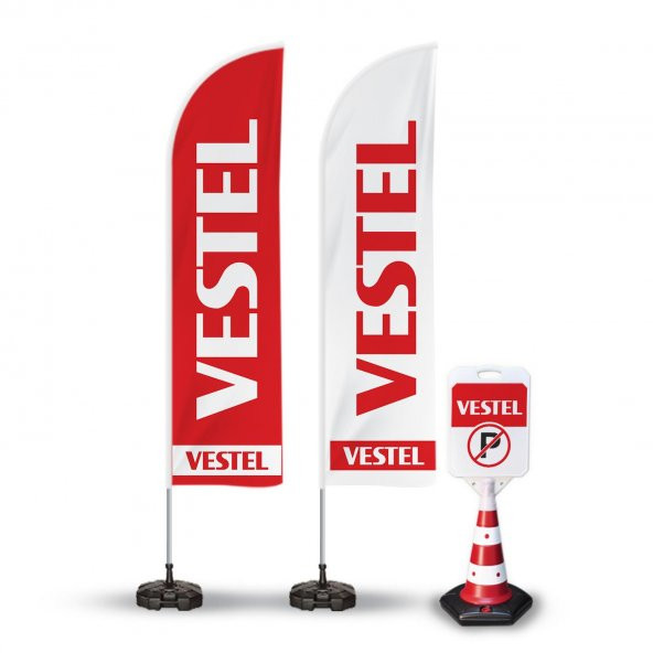 Vestel Reklam Yönlendirme Tanıtım Yelken Bayragı ve Kücük Duba