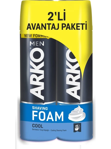 Arko Men Cool Tıraş Köpüğü 2’li Avantaj Paketi (2x200 ml)