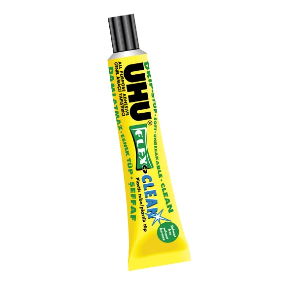 Uhu Flex Clean Solventsiz Sıvı Yapıştırıcı 20 ml Yapıştırıcı (12 Li Paket)