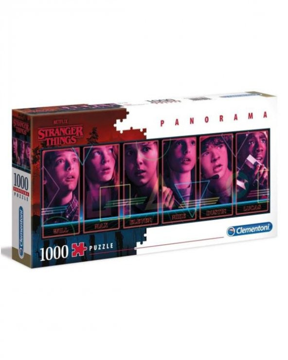 Clementoni Stranger Things 1000 Parça Panorama Puzzle 39548