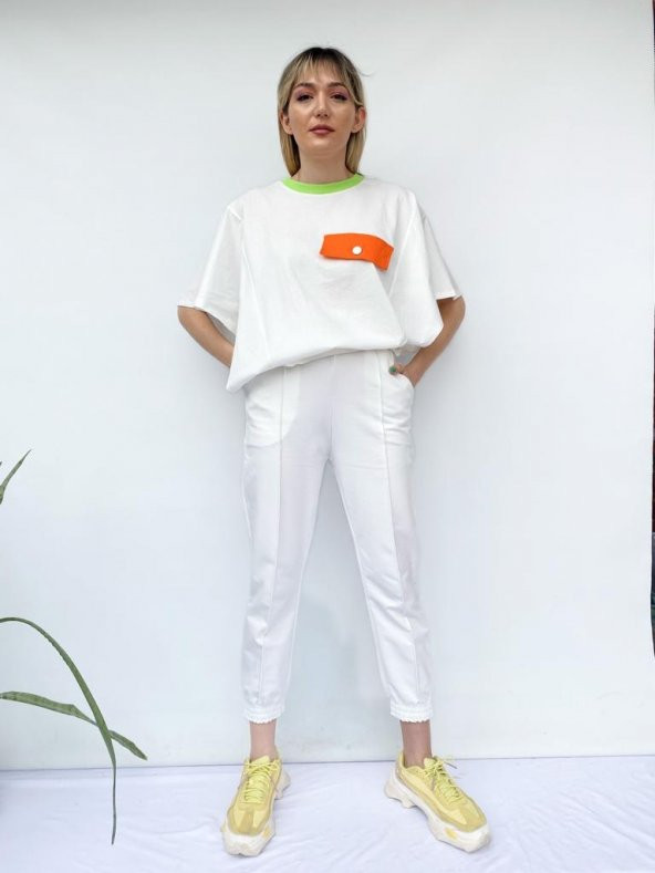 Kadın Tshirt Ve Eşofman Altı İkili Takım - 5