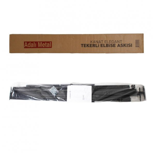 Kanat Elegant Tekerlekli Ayaklı Elbise Askısı - 6