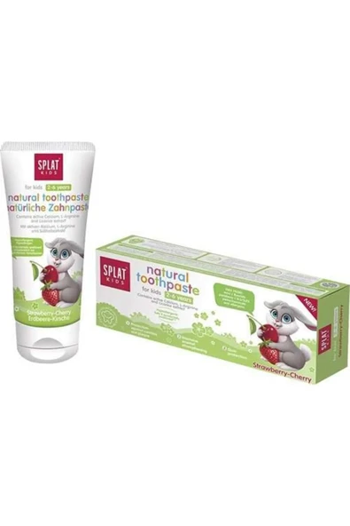 Splat Kids Çilek-Kiraz Tadında 2-6 Yaş Arası Doğal Diş Macunu 50 ml - Eski Ambalaj